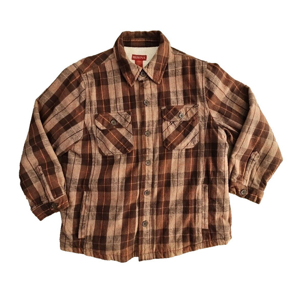 Merona Other - Fleece Lined Heavy Flannel Jacket Men's XXL Five Pockets Workcore Weatherwear